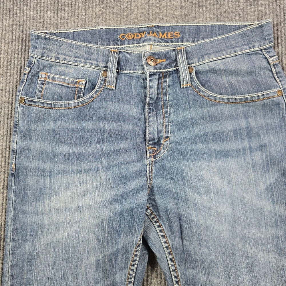 Cody James Jeans Mens 33x32 Blue Bootcut Whiskered Western Cowboy Denim 34x30